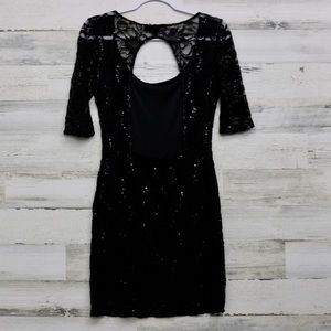 Reign On black lace with sequins dress Sz M